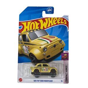Hot Wheels 2024 ’60s Fiat 500D Modificado Yellow Compact Kings 5/5 Diecast Car